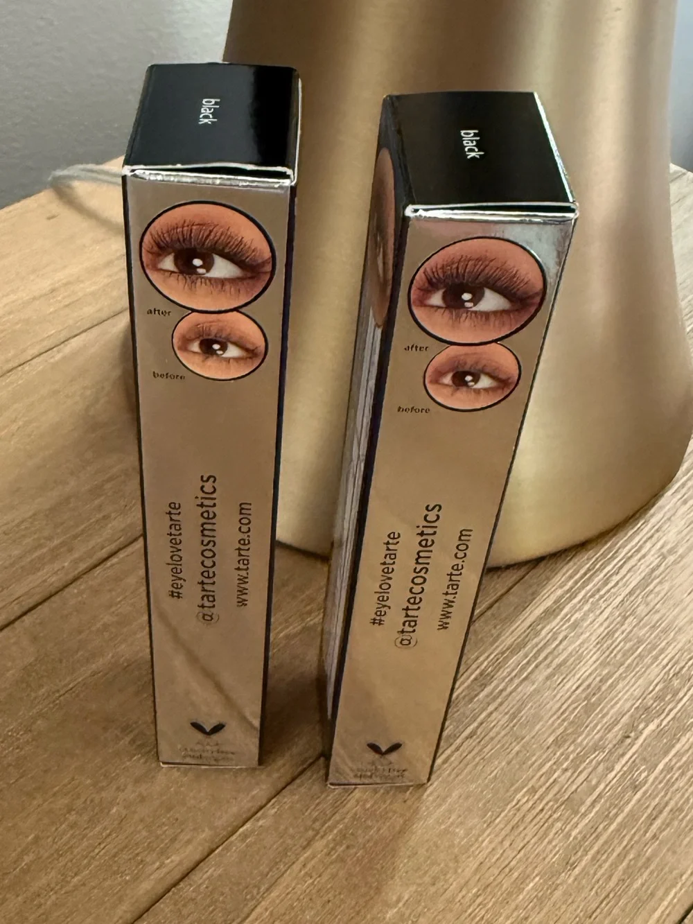 TWO Tarte Black Mascara lights camera lashes platinum full size NEW